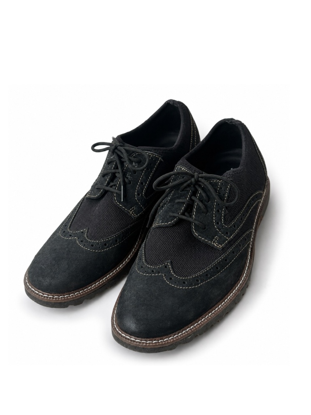 J Murphy Johnston Murphy Duncan Oxford Mens 11M Black Wingtip Dress Casual Shoes